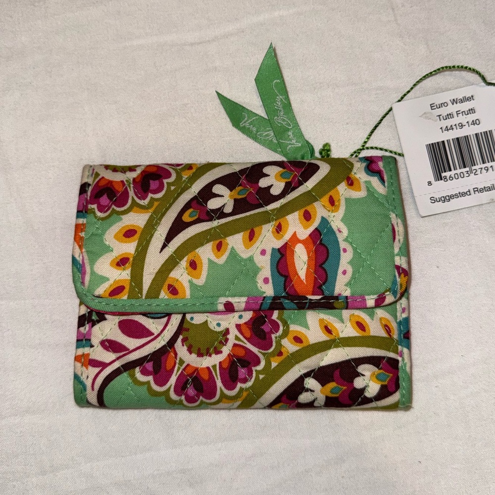 Vera Bradley Tutti Frutti Euro Wallet NWT